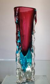 Vaso in vetro sommerso, Murano Anni Settanta
