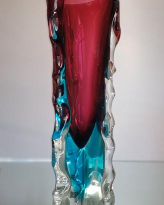 Vaso in vetro sommerso, Murano Anni Settanta