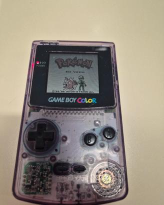 Nintendo GAME BOY COLOR trasparente + pokemon red