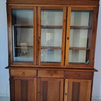 Credenza Vetrina in Legno Massiccio- Arte Povera
