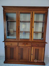 Credenza Vetrina in Legno Massiccio- Arte Povera