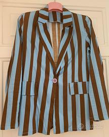 Blazer sfiderato rigato