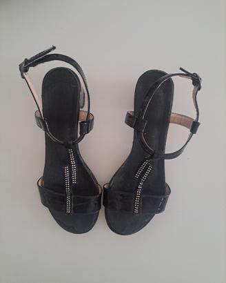 Sandali donna neri con strass - n. 37 