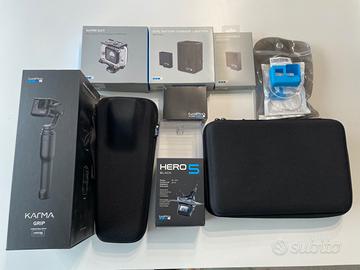 GoPro Hero 5 Black + Karma Grip + accessori