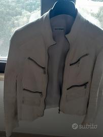 giacca pelle bianca da donna. taglia  42