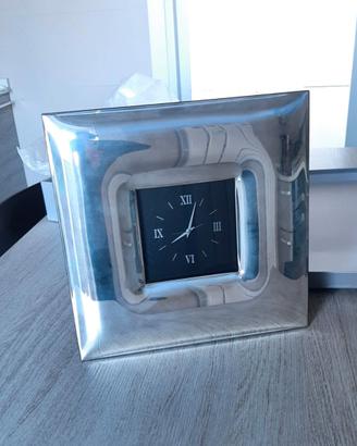 Orologio da tavolo argento 925 32x32 cm