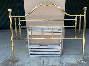 Letto matrimoniale Riva Cantù ottone massiccio