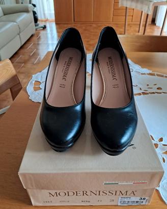 scarpe nere tacco, taglia 38