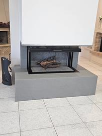 CAMINO A LEGNA TRIFACCIALE MONOBLOCCO