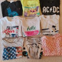 9 t-shirt bambina 4-5  anni