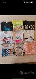 9 t-shirt bambina 4-5  anni