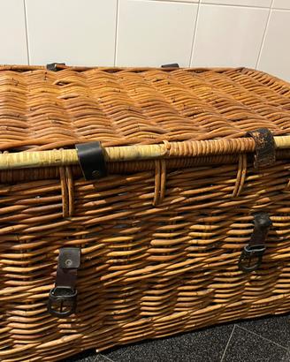 Baule cesto in vimini rattan