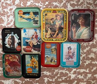 Lotto vassoi Coca-Cola vintage in metallo 🥤