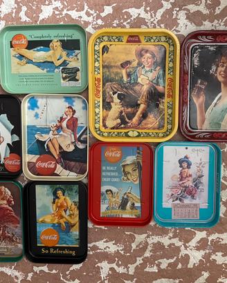 Lotto vassoi Coca-Cola vintage in metallo 🥤