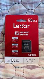 3 Micro SD Lexar 128 GB 100MB/s read + Adattatore