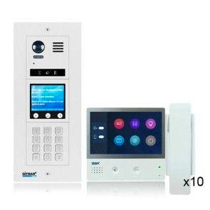 Kit videocitofono per 10 appartamenti 