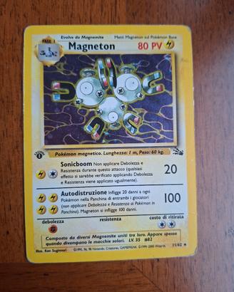 Magneton 11/62 1st edition Fossil Pokemon 