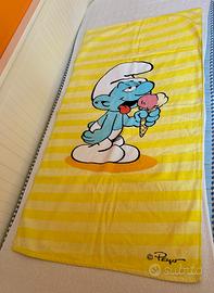 Telo Mare Vintage Puffo © Peyo Originale 140x70 cm