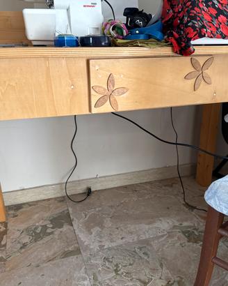 Tavolo scrivania legno arrigianale