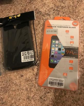 COVER e VETRO TEMPRATO per ALCATEL PIXI 4 (5.0)