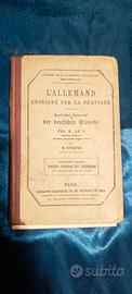 Antico libro di tedesco L'Allemand