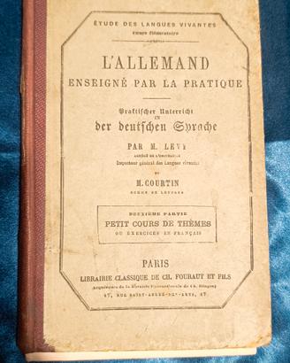 Antico libro di tedesco L'Allemand