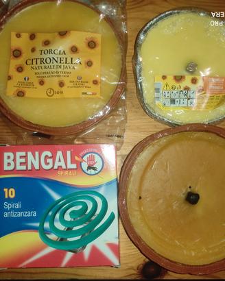 Lotto Candele Citronella e Spirali Anti-Zanzare
