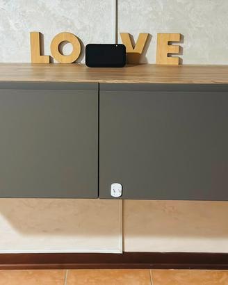 Mobile TV- contenitore grigio antracite e legno