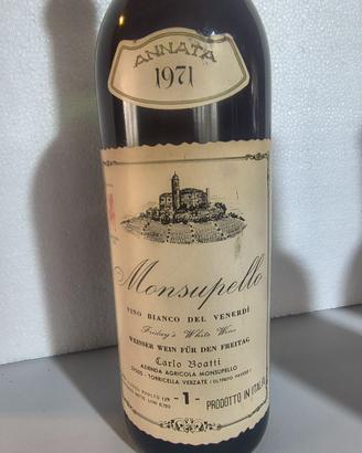 VINO DA COLLEZIONE MONSUPELLO 1971