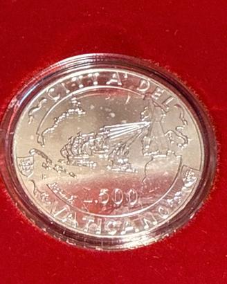 500 Lire Giovanni PaoloII Evangelizzazione America