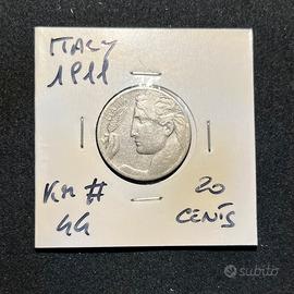 Collectible Coin 20 Centesimi 1911 KM# 44 🇮🇹