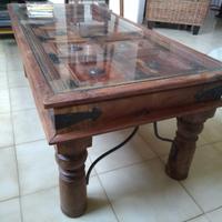 Tavolino etnico legno-ferro