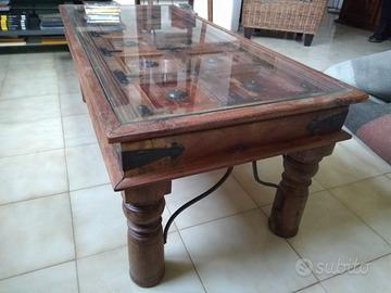 Tavolino etnico legno-ferro