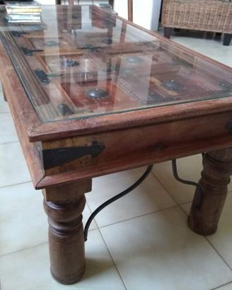 Tavolino etnico legno-ferro