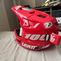 casco leatt gravity 1.0 con visiera100% taglia m