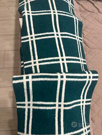 Sciarpa Zara verde e bianca a scacchi
