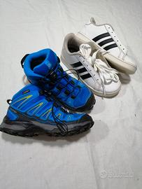 Scarpe Salomon tg. 32 e in omaggio Adidas tg 33
