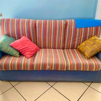 Divano letto tre posti in tessuto Missoni
