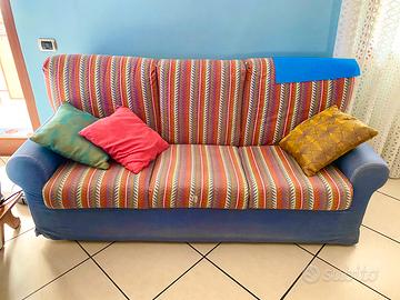 Divano letto tre posti in tessuto Missoni