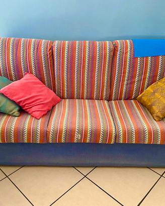 Divano letto tre posti in tessuto Missoni
