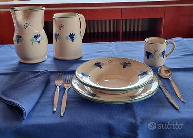 servizio di piatti da 12, con iniziali GC
