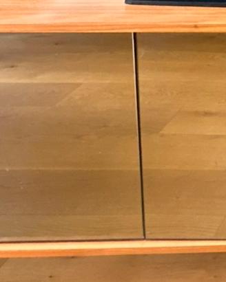 Mobile per la TV di legno con ante a specchio