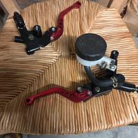 Leva frizzione +pompa freno rosse regolabili