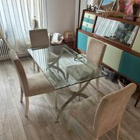 Tavolo ferro battuto e vetro