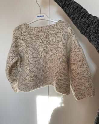 Maglione panna di lana pesante