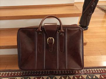 valigia in pelle vintage anni 60