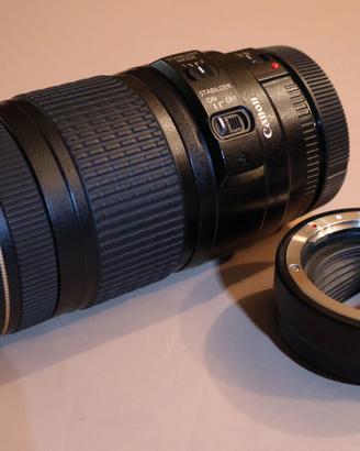 Canon 70-300 IS USM + adattatore EF-EOS R + filtri