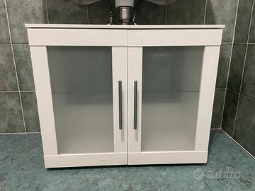 Mobile per bagno sotto lavandino con ripiano