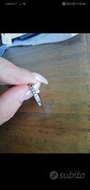 Verina oro bianco e diamantini