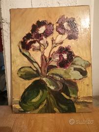 Quadro Fiori olio su masonite 41 x 31